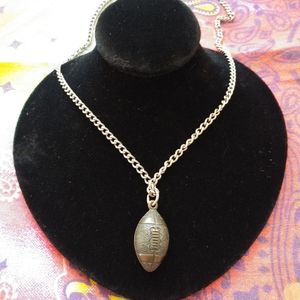 Metal Football Necklace